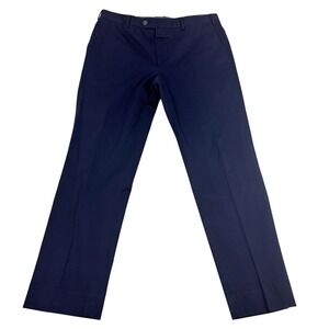 J Hilburn Cotton Dress Pants Slacks Blue Men's Size 36x30 Classic Office Career